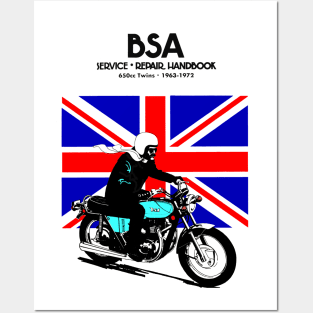 Vintage BSA handbook cover Posters and Art